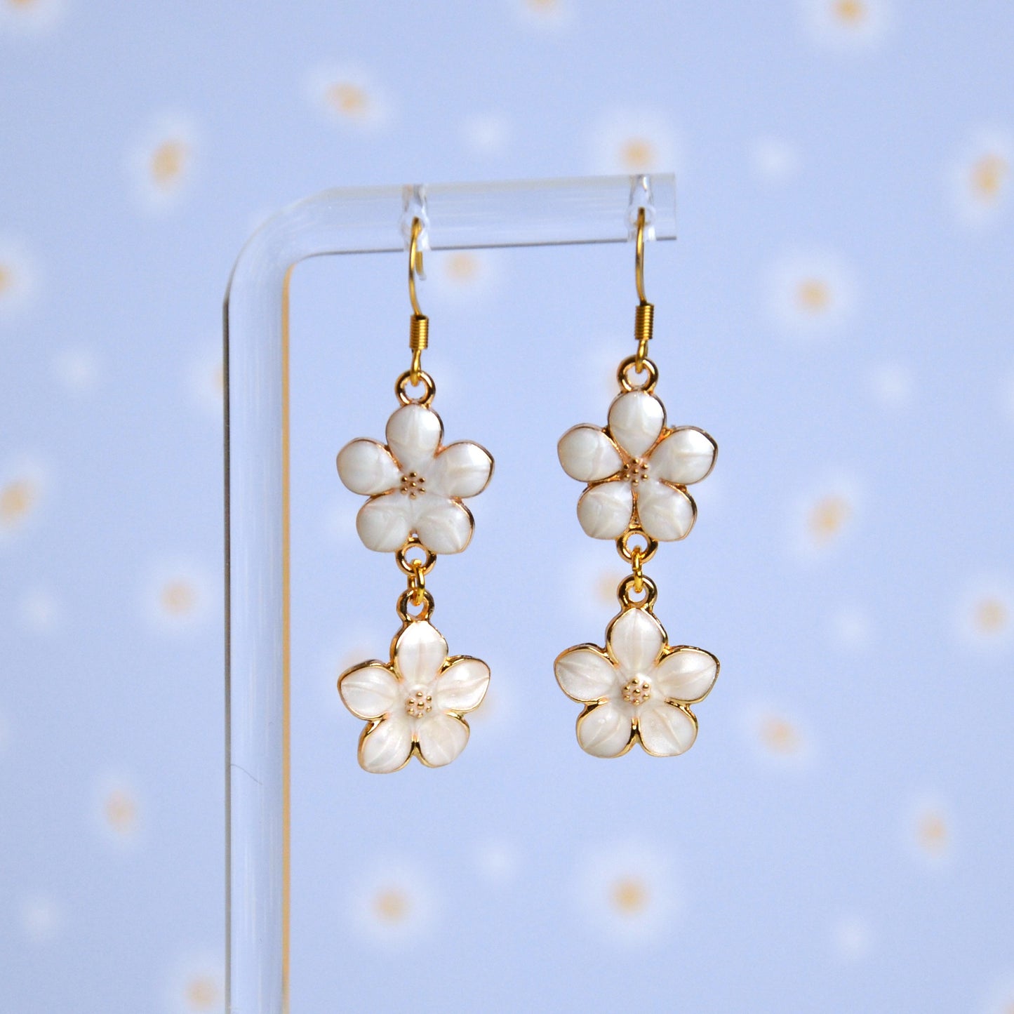 Boucles d'oreilles - Fleurs doubles