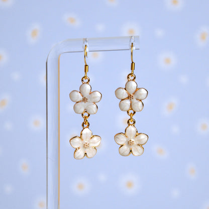 Boucles d'oreilles - Fleurs doubles