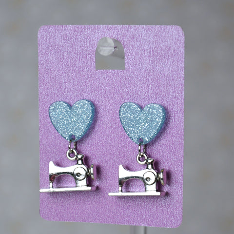 Boucles d'oreilles - Machine à coudre