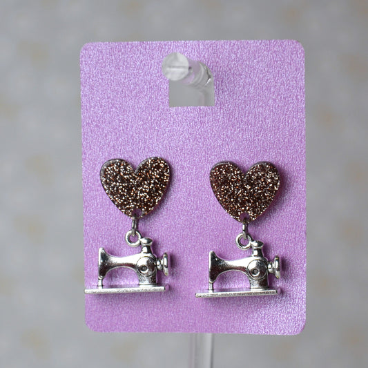 Boucles d'oreilles - Machine à coudre