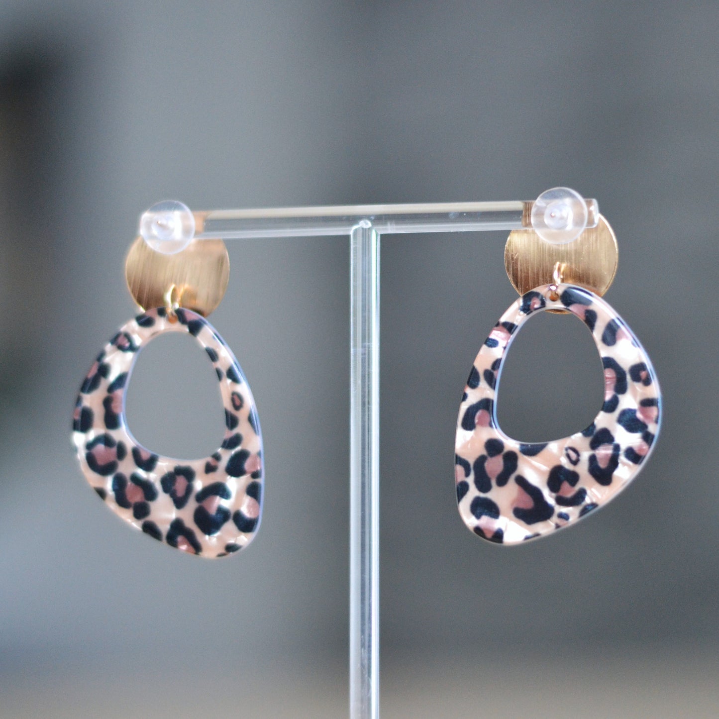 Boucles d'oreilles - Léo rétro rose gold