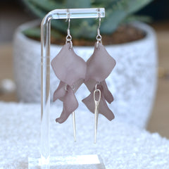 Boucles D'oreilles - Pétales d'aiguille - Moka