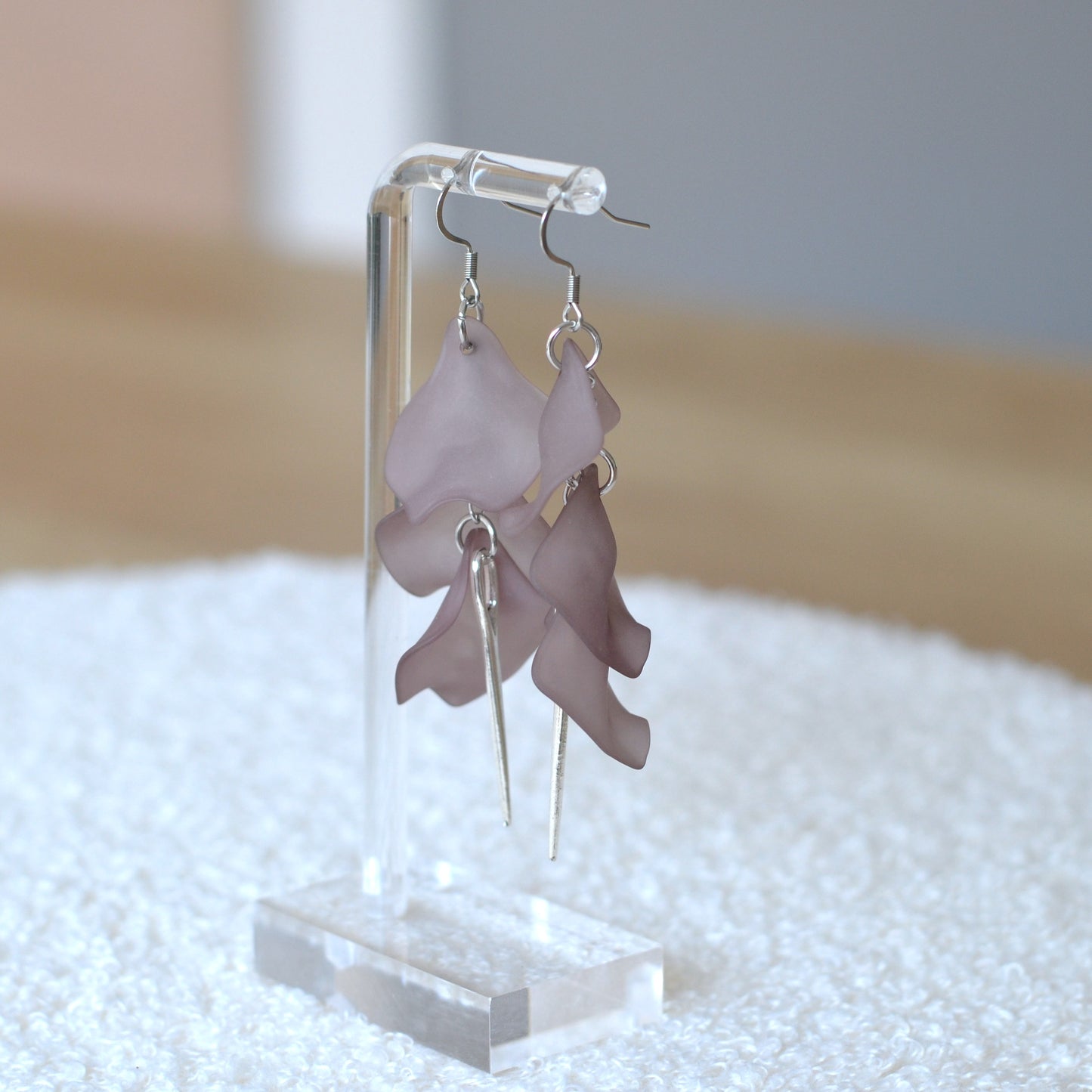 Boucles D'oreilles - Pétales d'aiguille - Moka