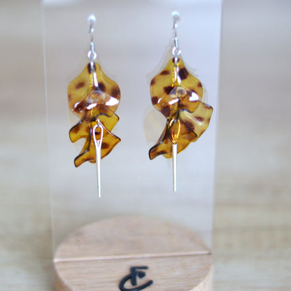 Boucles D'oreilles - Pétales d'aiguille - Léopard