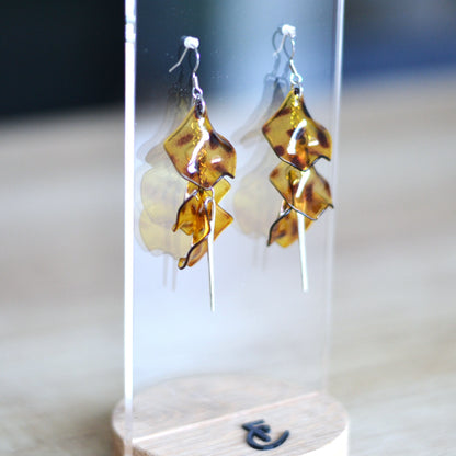 Boucles D'oreilles - Pétales d'aiguille - Léopard