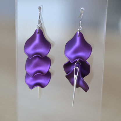 Boucles D'oreilles - Pétales d'aiguille - Ultra violet