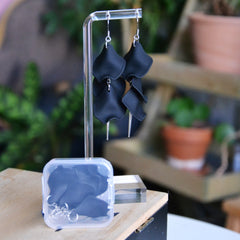 Boucles D'oreilles - Pétales d'aiguille - Black to Black