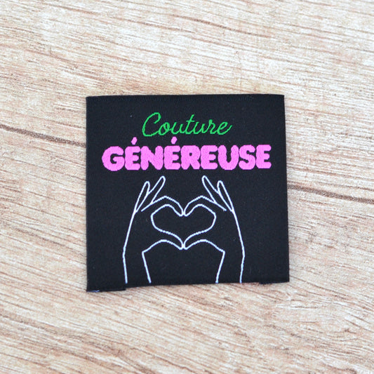 Étiquette tissée à coudre –  Couture généreuse