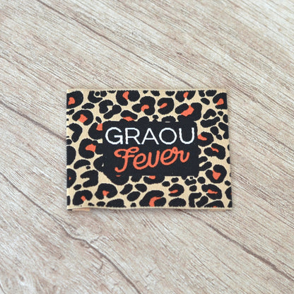 Étiquette tissée à coudre – Graou FEVER classique