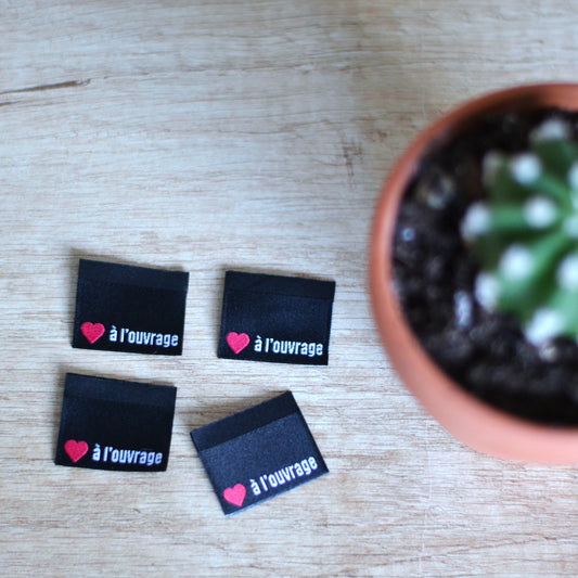 Kit Mini Étiquettes - ❤️ À l’ouvrage - noire