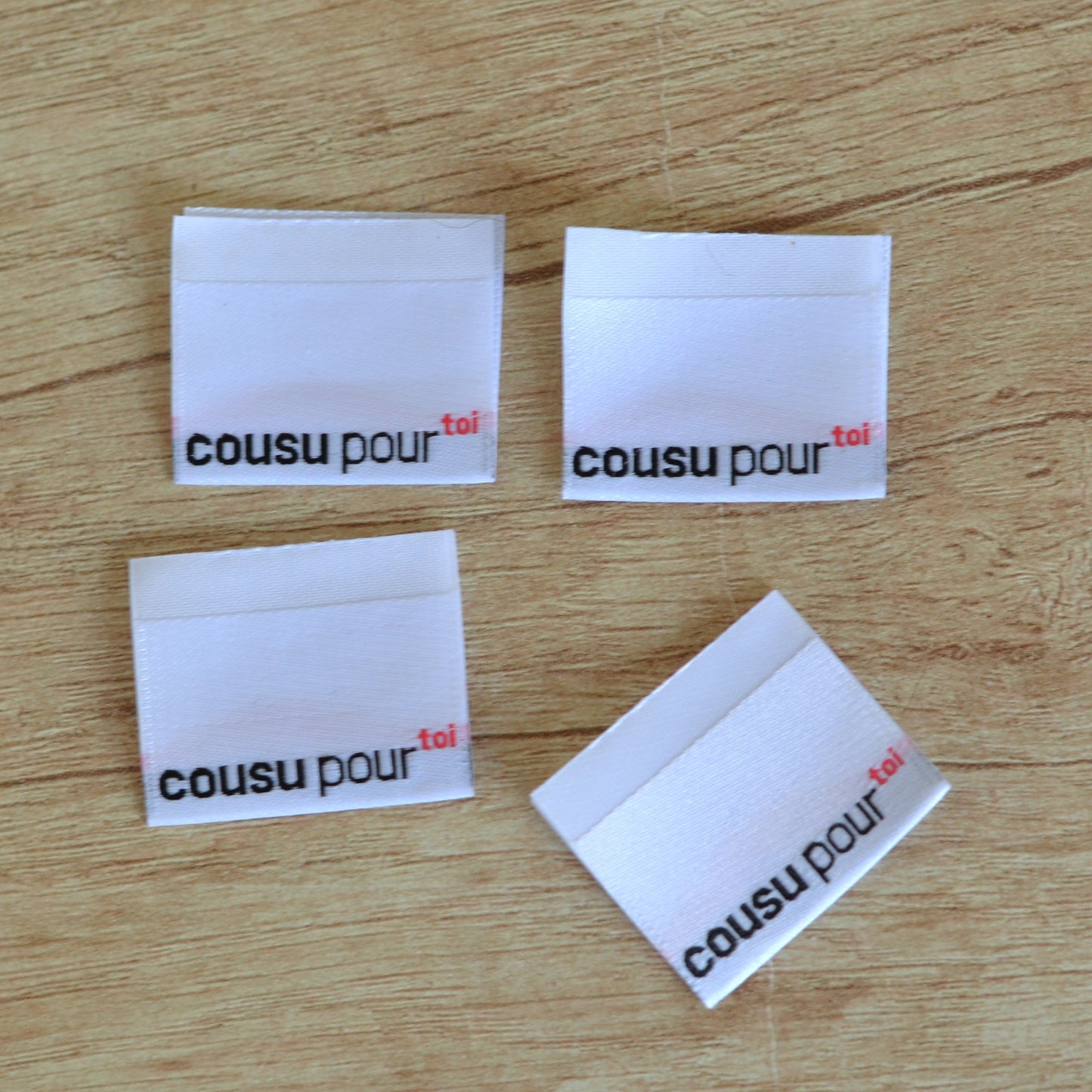 Kit Mini Étiquettes - Cousu pour toi - blanc