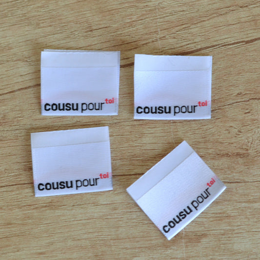 Kit Mini Étiquettes - Cousu pour toi - blanc