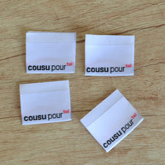 Kit Mini Étiquettes - Cousu pour toi - blanc