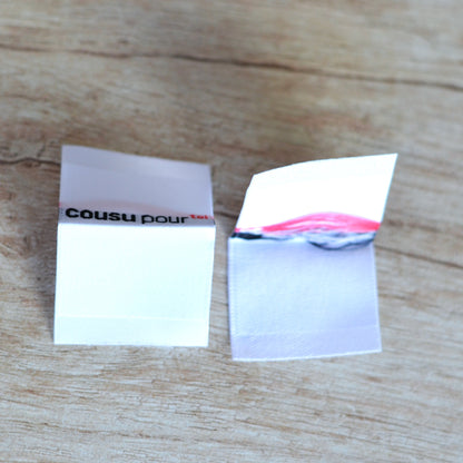 Kit Mini Étiquettes - Cousu pour toi - blanc