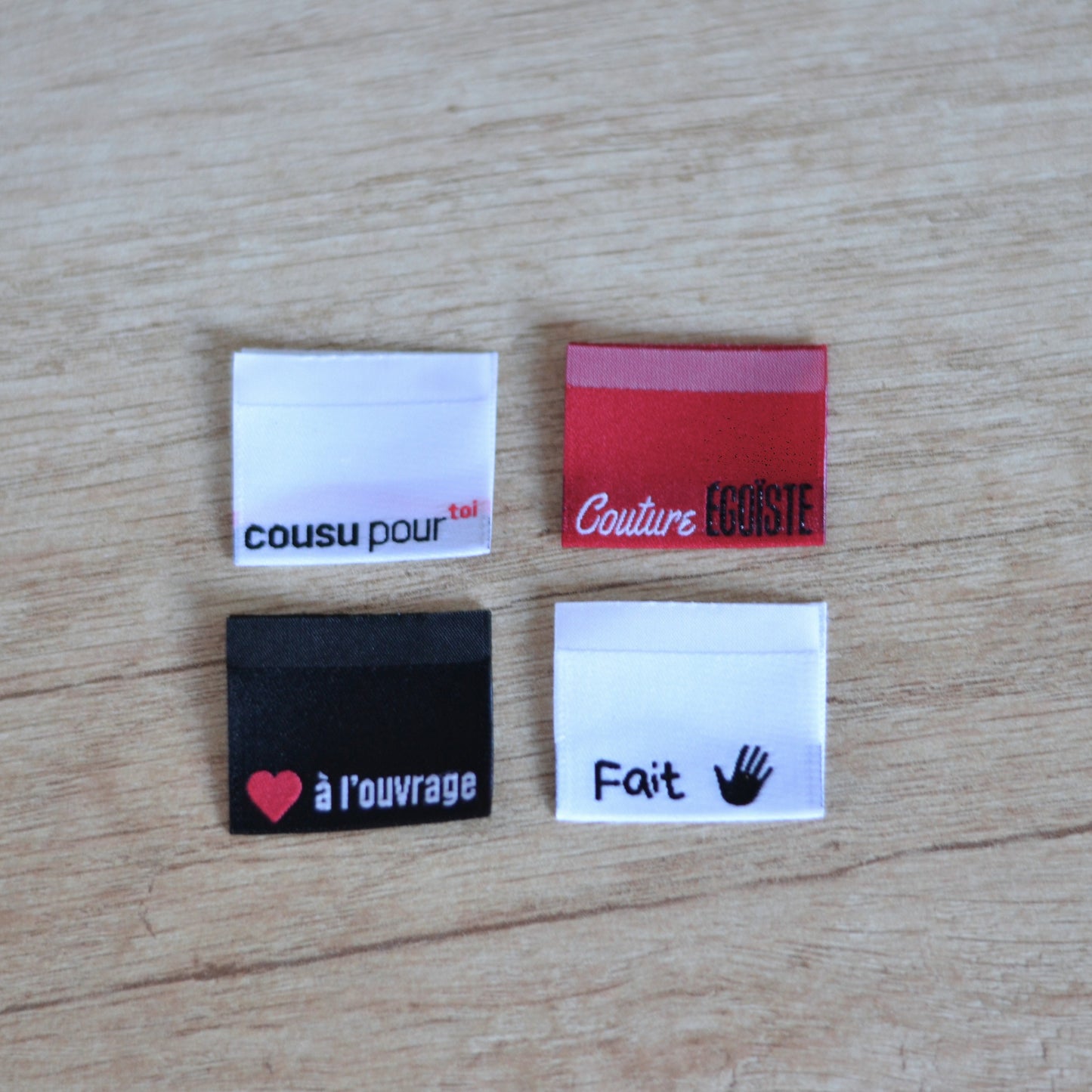 Kit Mini Étiquettes - Les 4 Messages à Coudre