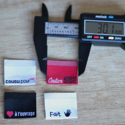 Kit Mini Étiquettes - Les 4 Messages à Coudre