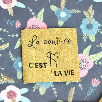 Etiquettes À Coudre La Couture C’est La Vie! Or