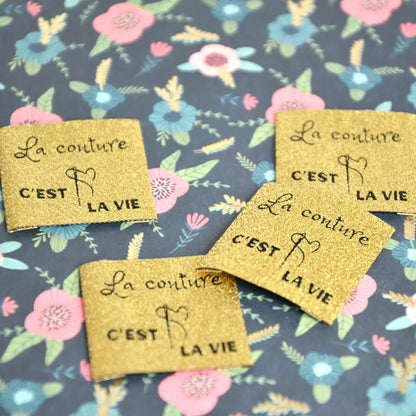 Etiquettes À Coudre La Couture C’est La Vie! Or