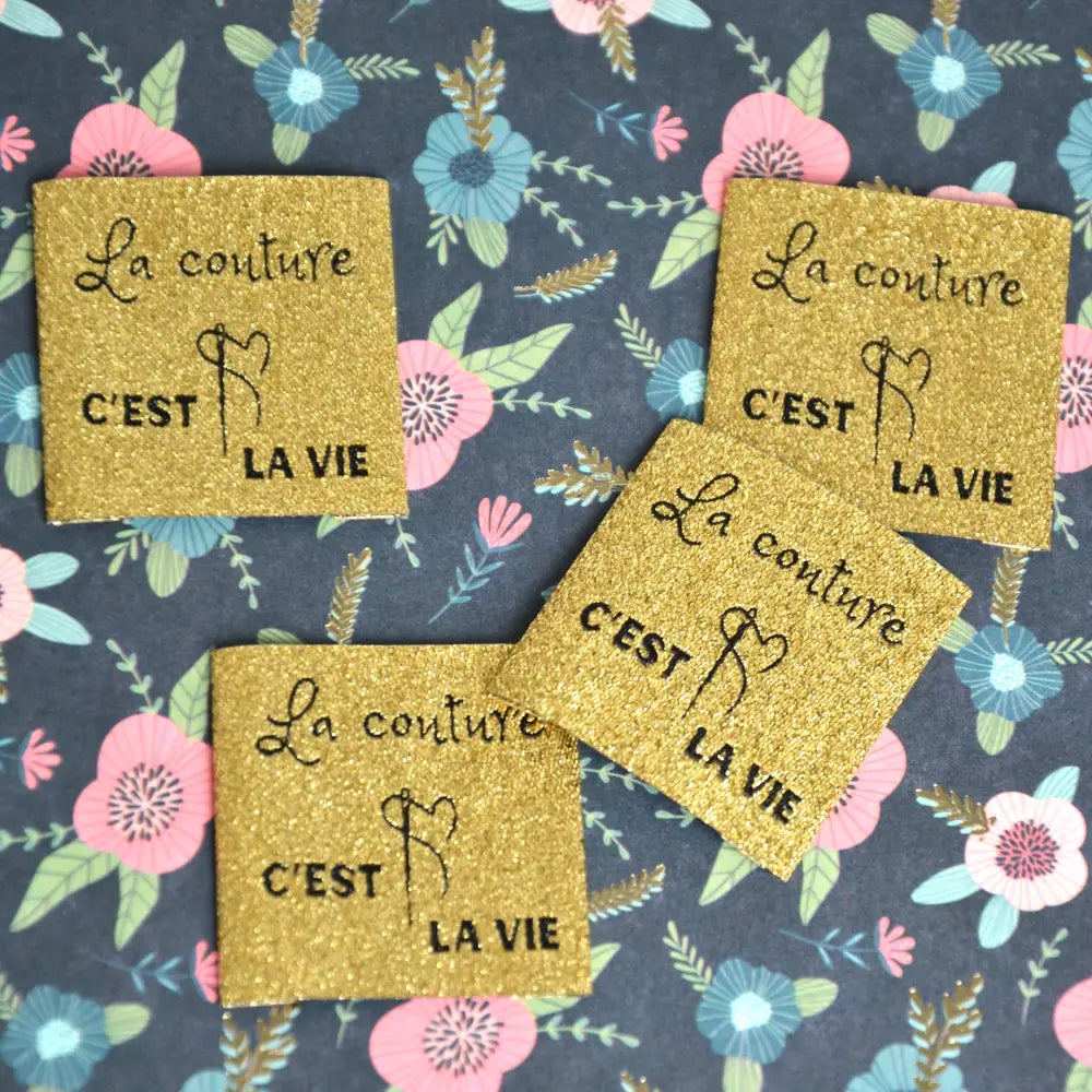 Etiquettes À Coudre La Couture C’est La Vie! Or