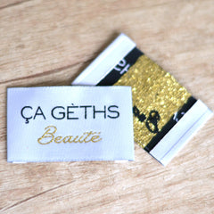 Étiquette tissée à coudre – “Ça Gèths Beauté”