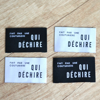 Kit d’étiquettes - Fait par une couturière qui déchire
