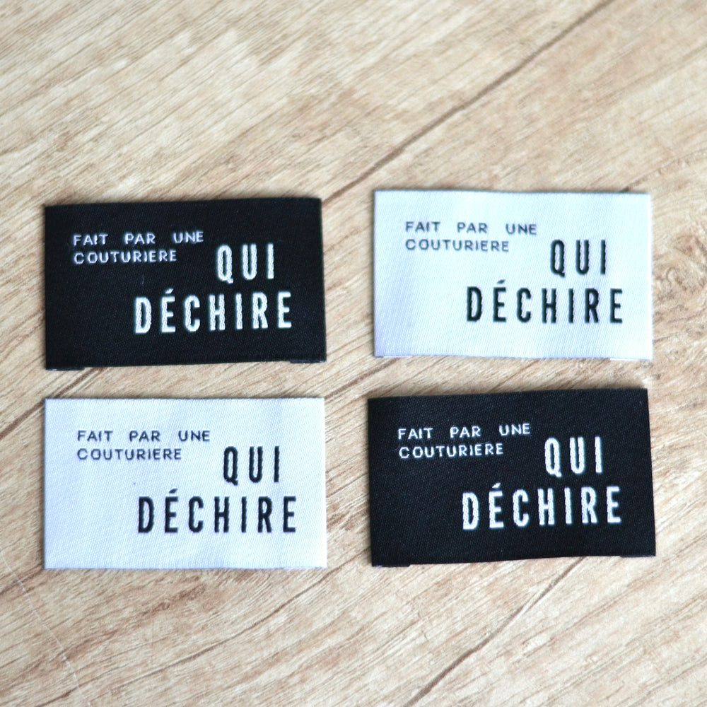 Kit d’étiquettes - Fait par une couturière qui déchire