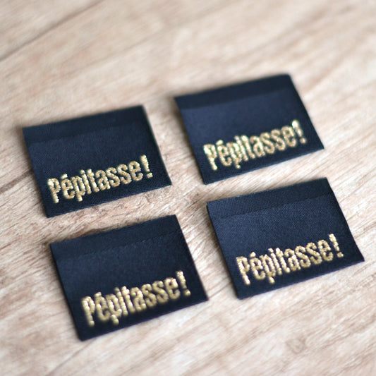 Étiquette tissée "Pépitasse!" – Petit format
