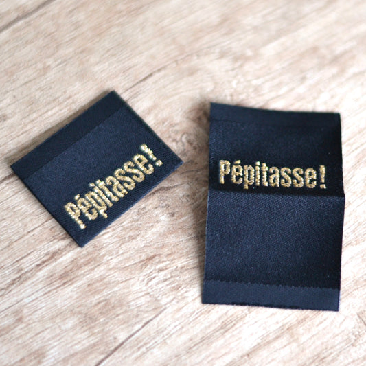 Étiquette tissée "Pépitasse!" – Petit format