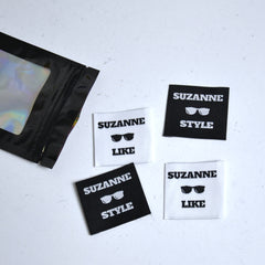 Étiquettes à coudre - Suzanne black and white