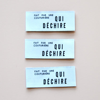 Kit d’étiquettes - Fait par une couturière qui déchire