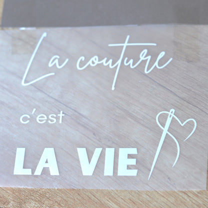 Transferts thermocollants - La couture c'est la vie! blanc