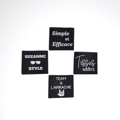 Étiquettes à coudre - Basic Black