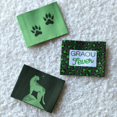 Étiquettes à coudre – Féline Green