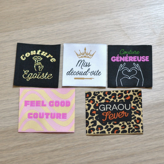 Kit étiquette tissée à coudre – “Ton mood couture”