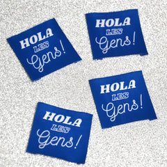 Étiquettes à coudre - HOLA Les Gens ! - Bleu roi