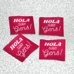 Étiquettes à coudre HOLA Les Gens ! - Fuchsia