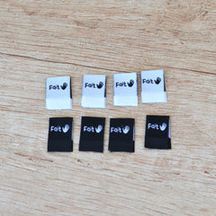 Étiquette tissée à coudre –  “Fait 🖐️” micro