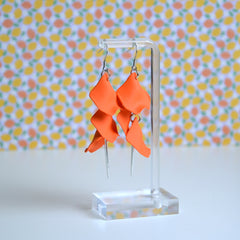 Boucles D'oreilles - Pétales d'aiguille - orange