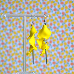 Boucles D'oreilles - Pétales d'aiguille - jaune