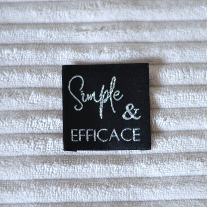 Étiquettes tissées « Simple & Efficace » – Édition revisitée