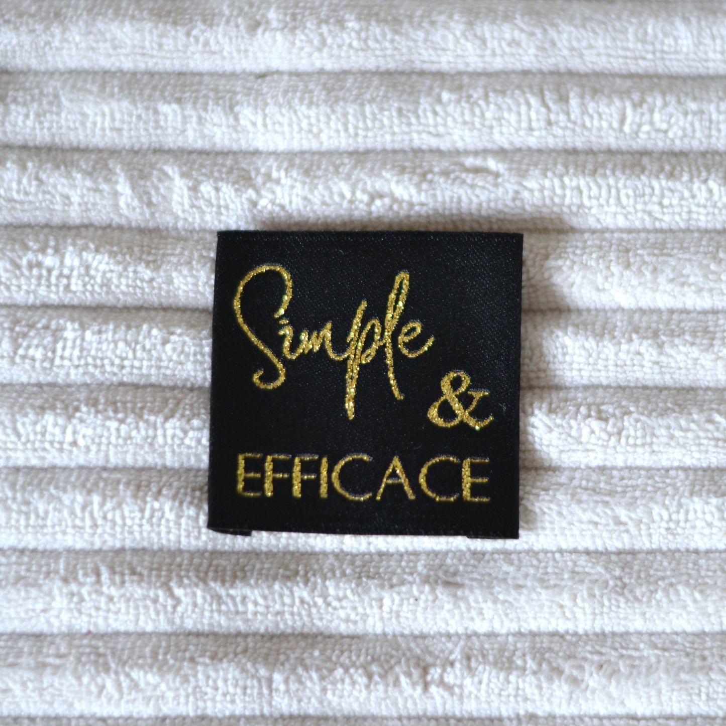 Étiquettes tissées « Simple & Efficace » – Édition revisitée