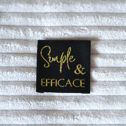 Étiquettes tissées « Simple & Efficace » – Édition revisitée