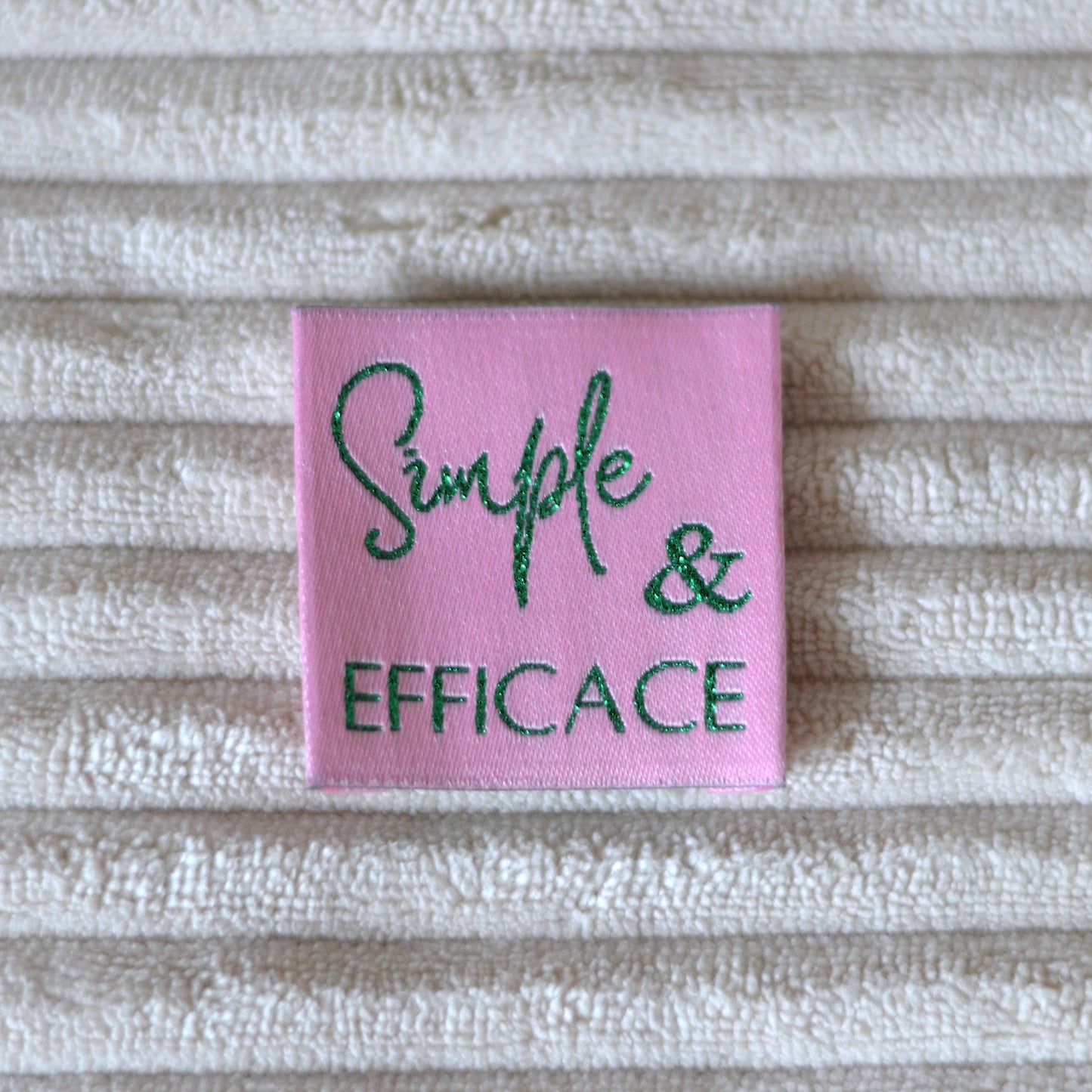 Étiquettes tissées « Simple & Efficace » – Édition revisitée