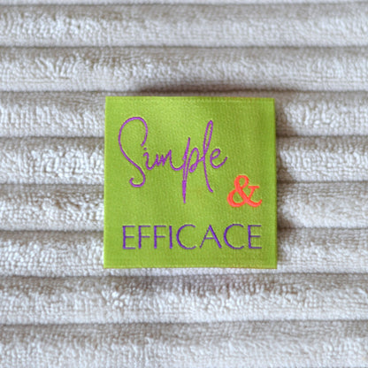 Étiquettes tissées « Simple & Efficace » – Édition revisitée