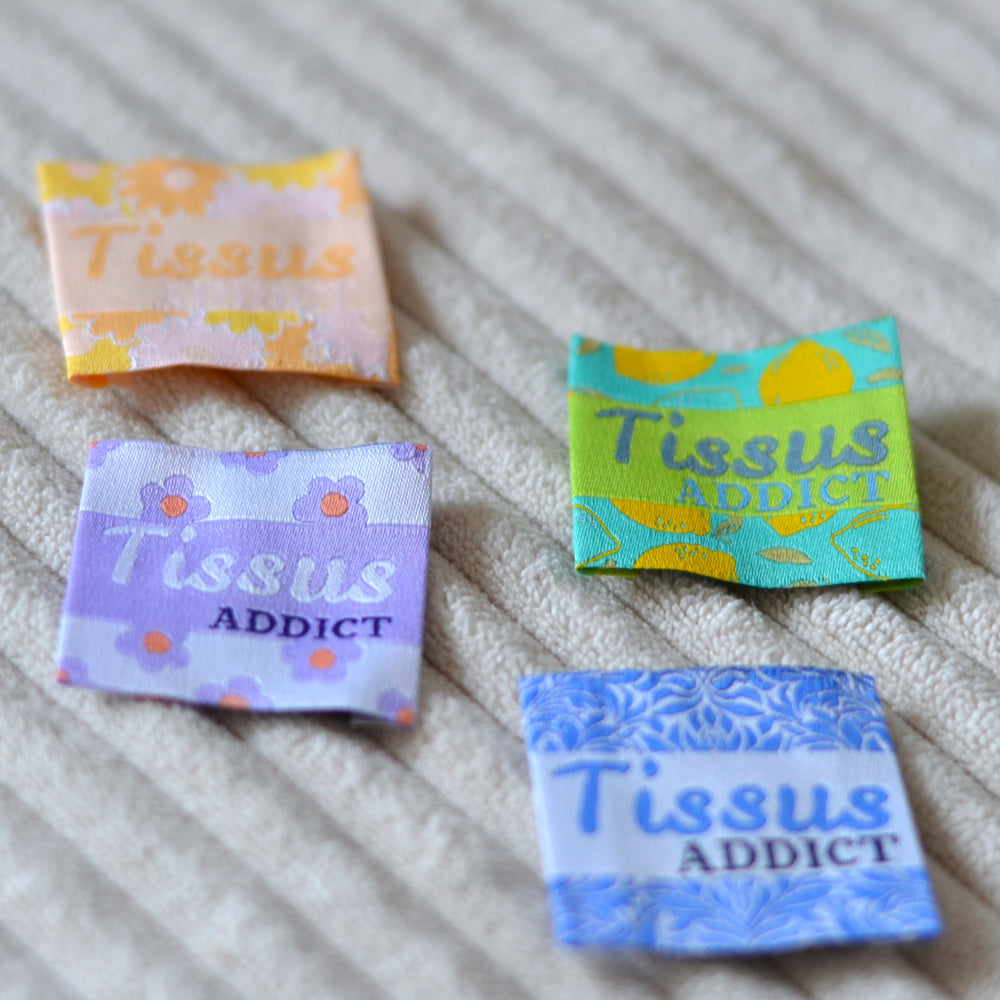 Étiquettes tissées « Tissus Addict » – Édition revisitée