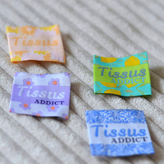 Étiquettes tissées « Tissus Addict » – Édition revisitée